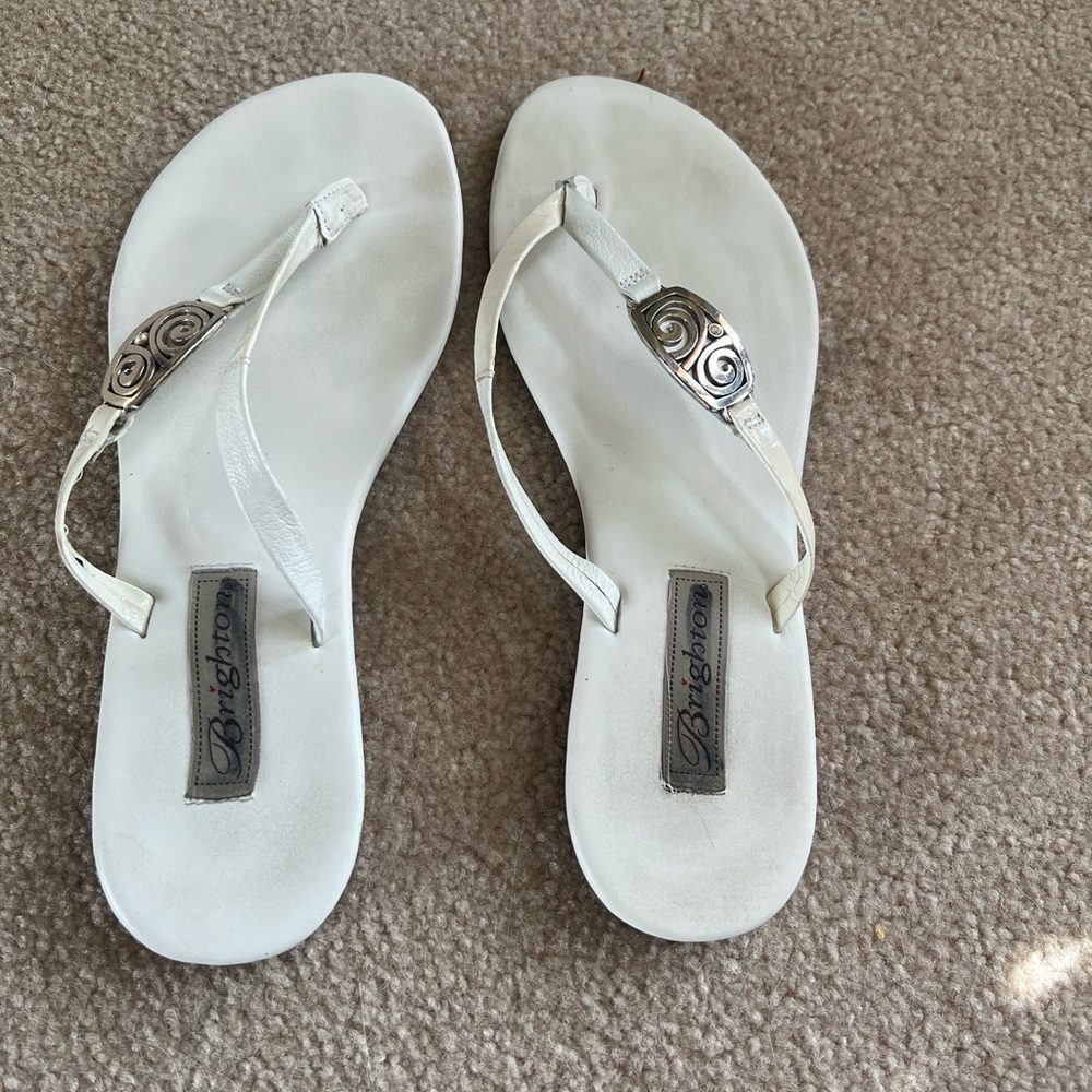 Brighton White Sandals Minimalist Beachwear